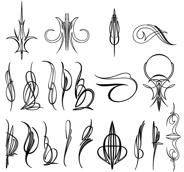 600x560 Vector Pinstripe Designs 123freevectors