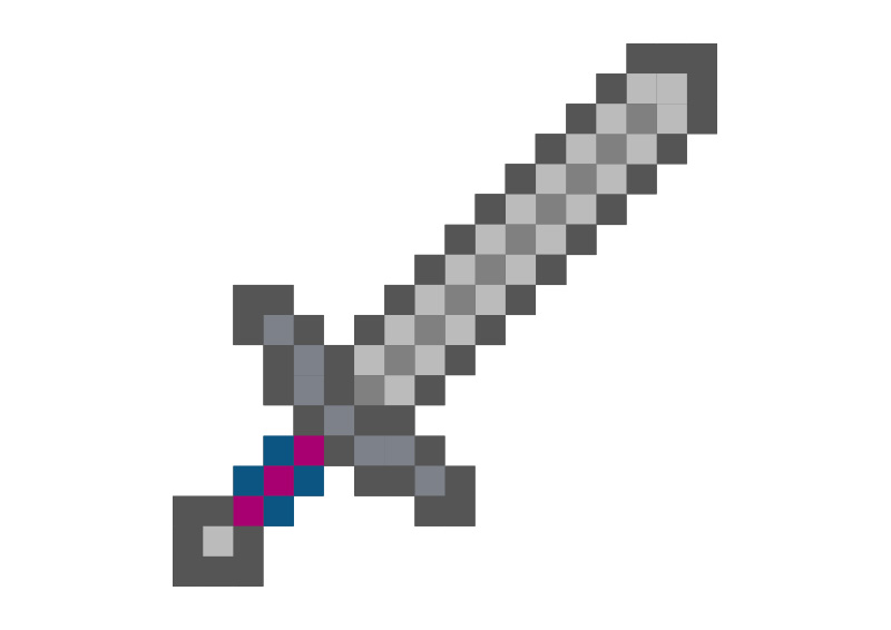 800x566 Pixel Art Sword Vector