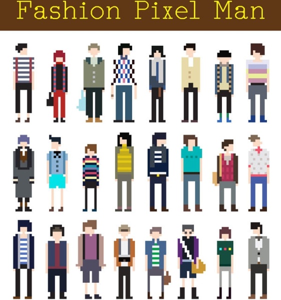 562x600 Pixel Art Of The Cartoon 05 Vector Free Vector In Encapsulated