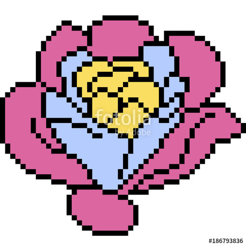 500x500 Vector Pixel Art Flower Stock Image And Royalty Free Vector Files
