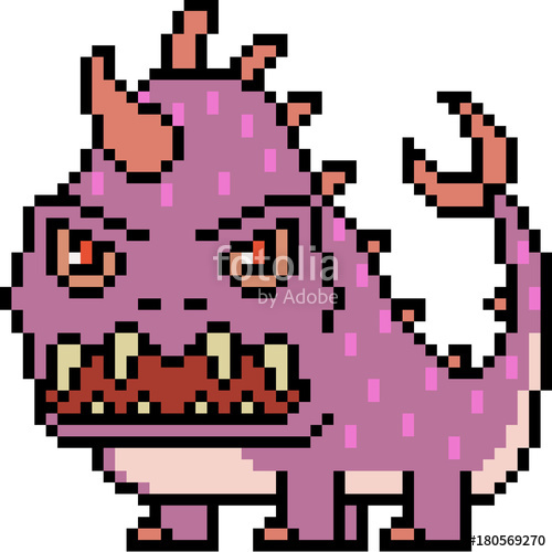 500x500 Vector Pixel Art Monster Stock Image And Royalty Free Vector