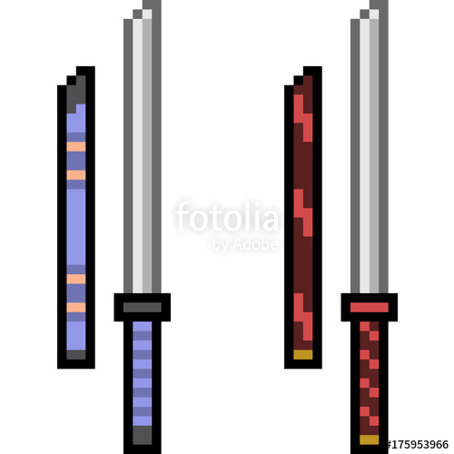 500x500 Vector Pixel Art Weapon Sword Stock Image And Royalty Free Vector