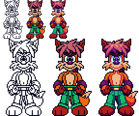 288x240 Game]vector Full Body Pixel Art (Lo Res) By Tamerkoh