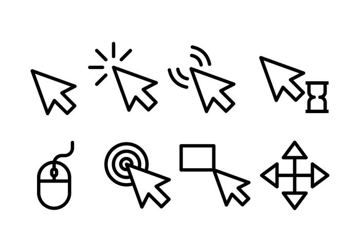 700x490 Mouse Pointer Vector Icons