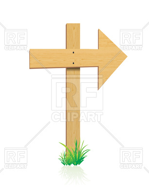 306x400 Wooden Street Pointer Vector Image Vector Artwork Of Objects