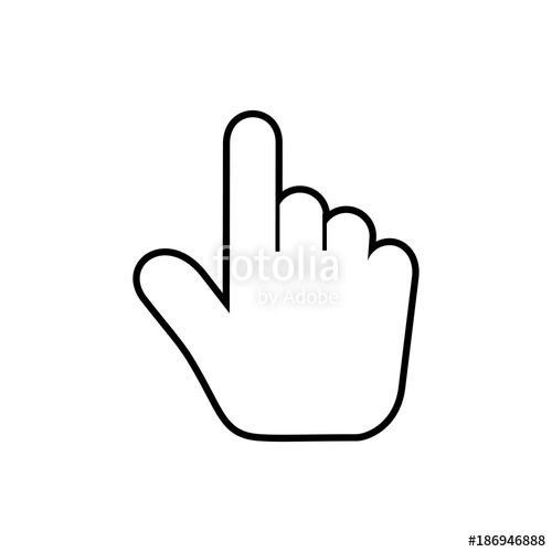 500x500 Hand Icon Pointer Vector Stock Image And Royalty Free Vector