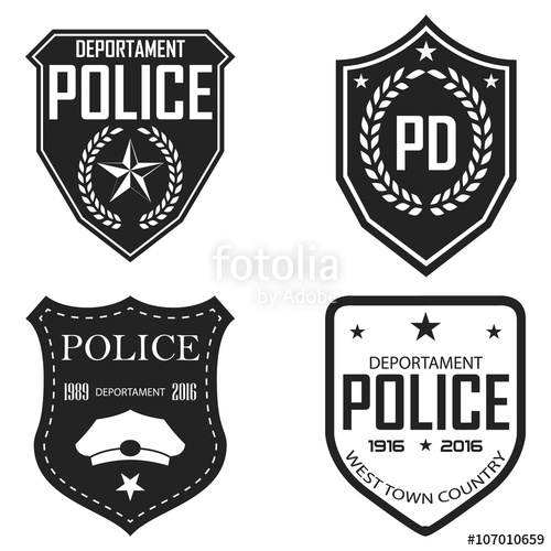 500x500 Set Of Police Law Enforcement Badges And Logo Patches. Vector