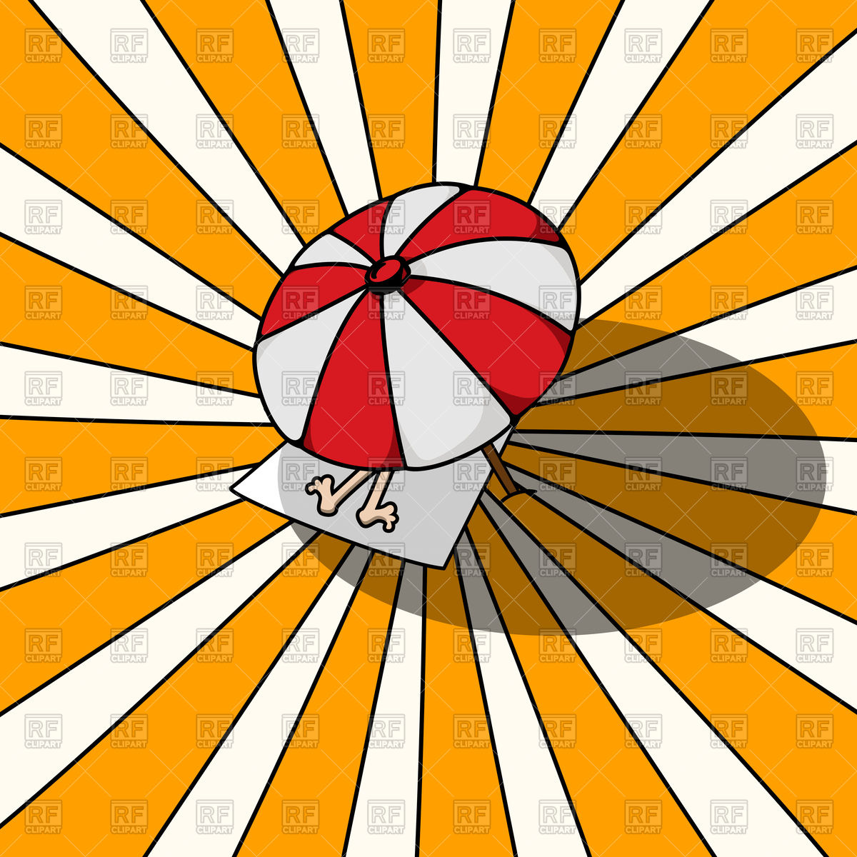 1200x1200 Beach Umbrella Pop Art Drawing Vector Image Vector Artwork Of