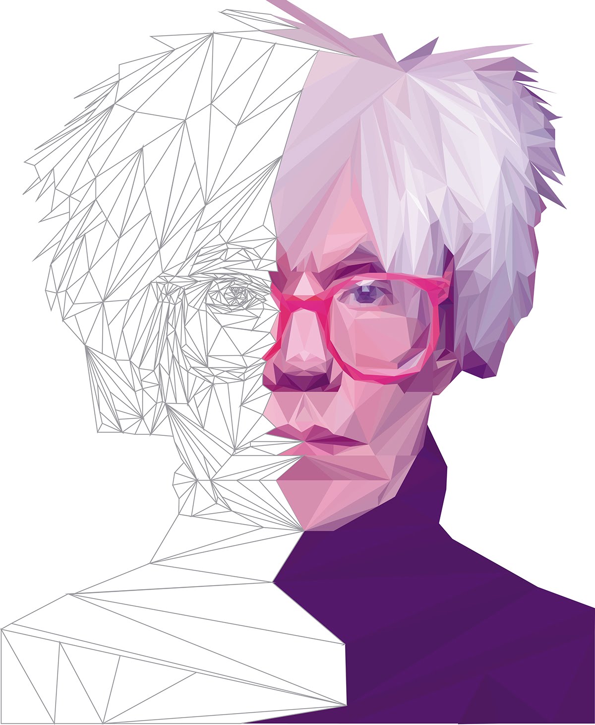 1200x1462 Low Poly Vector Portrait