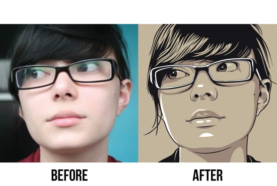550x370 Simple Portrait Vector 3 Colour By Laksanardie