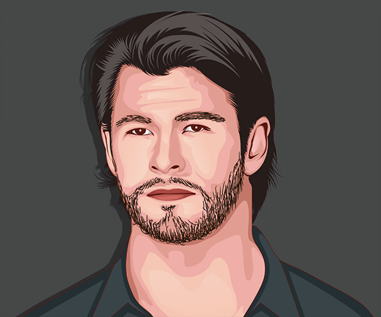 1300x1083 Vector Portrait Speed Drawing