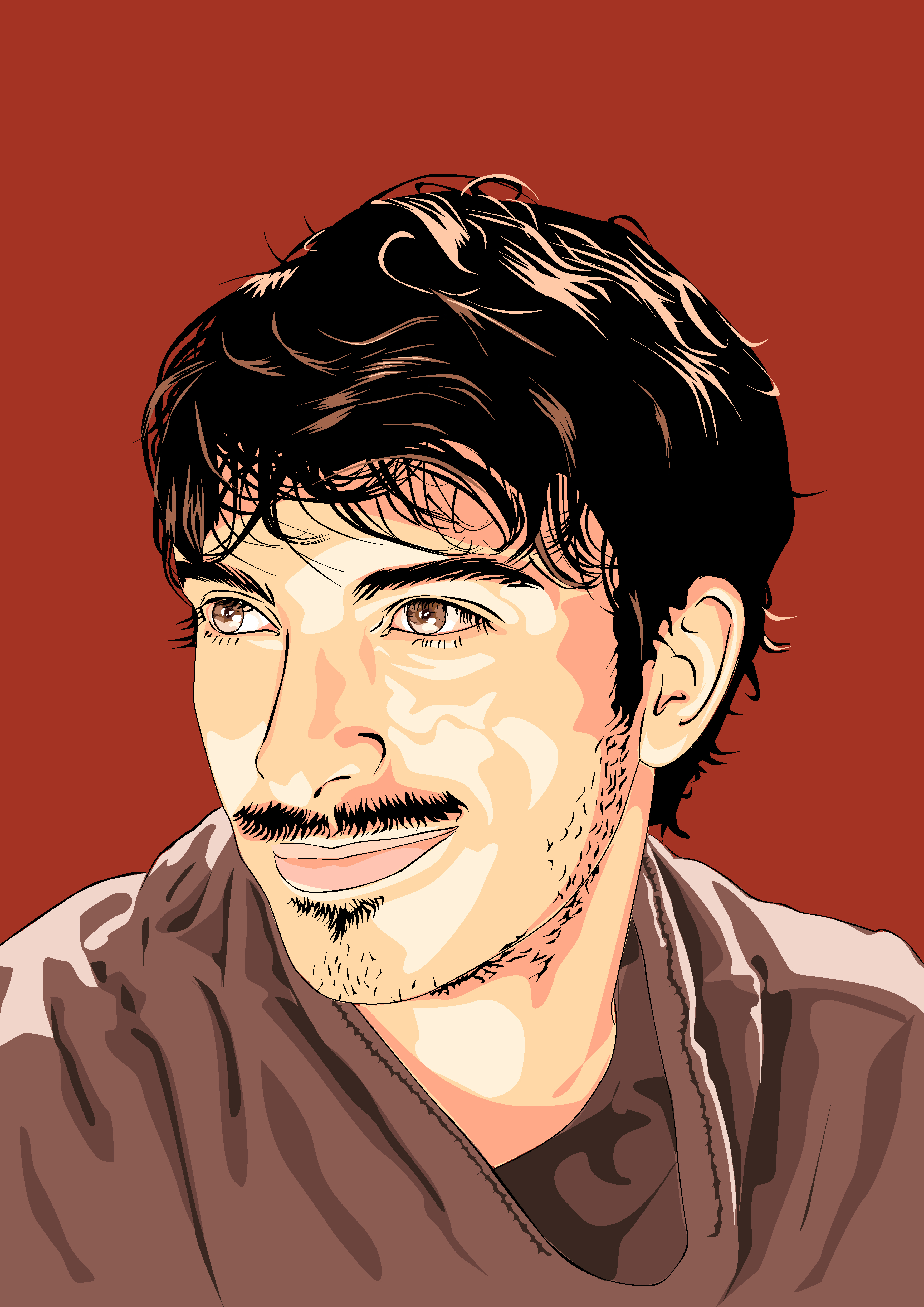 3507x4958 Vector Portrait Terveisin, Vesa