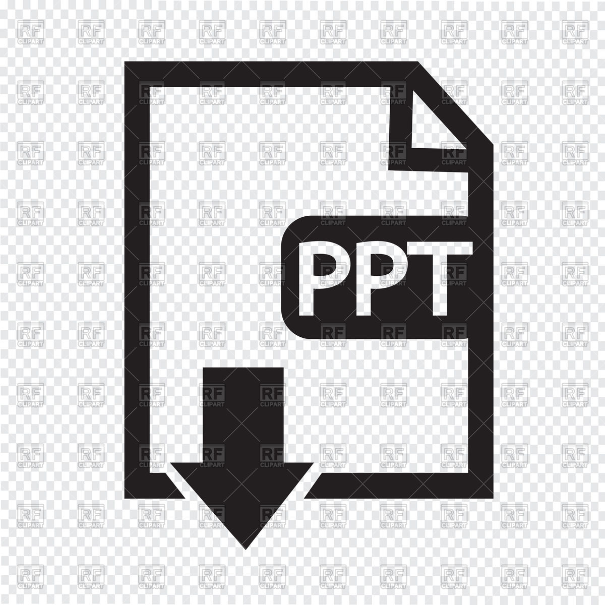 1200x1200 File In Ppt Format Download Icon Vector Image Vector Artwork Of