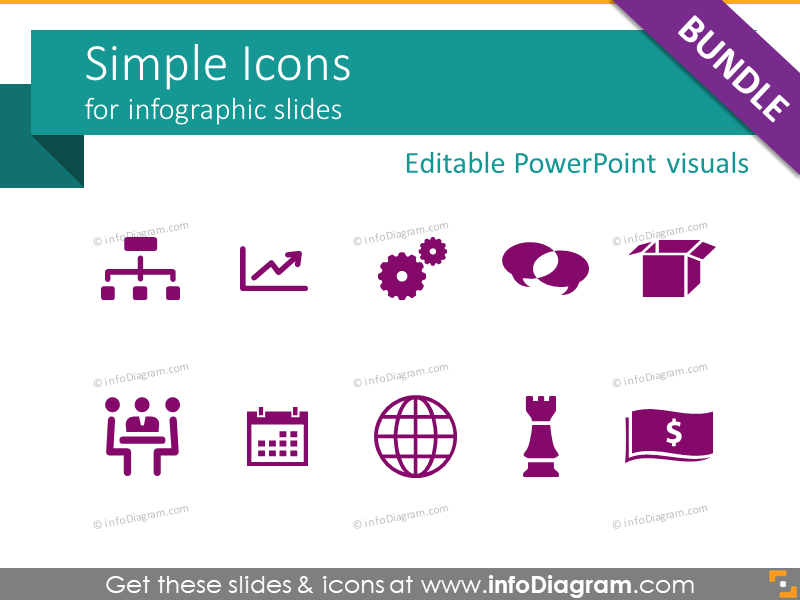 800x600 Modern Flat Icons For Ppt Vector Infographics