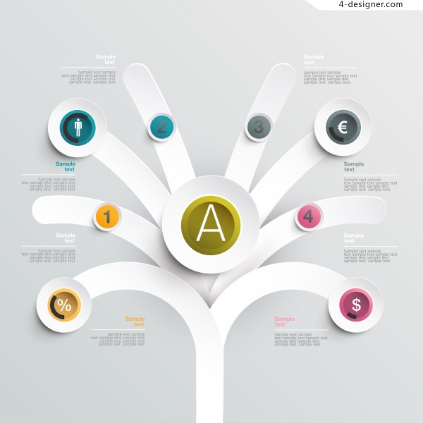 600x600 4 Designer Simple And Elegant Geometric Tree Illustration Vector