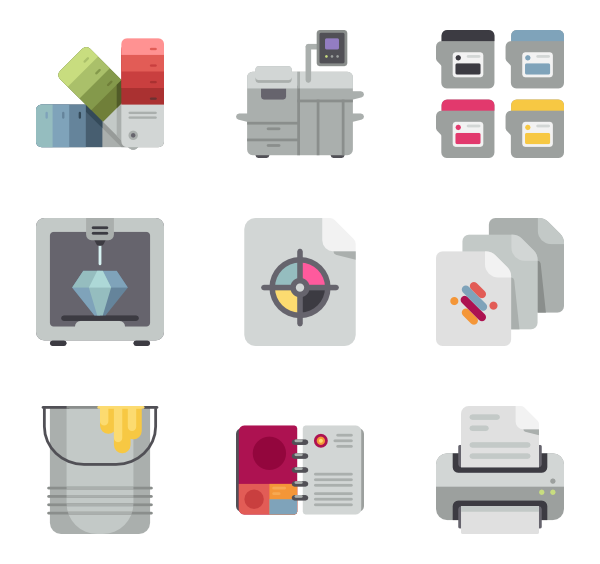 600x564 Printer Icons