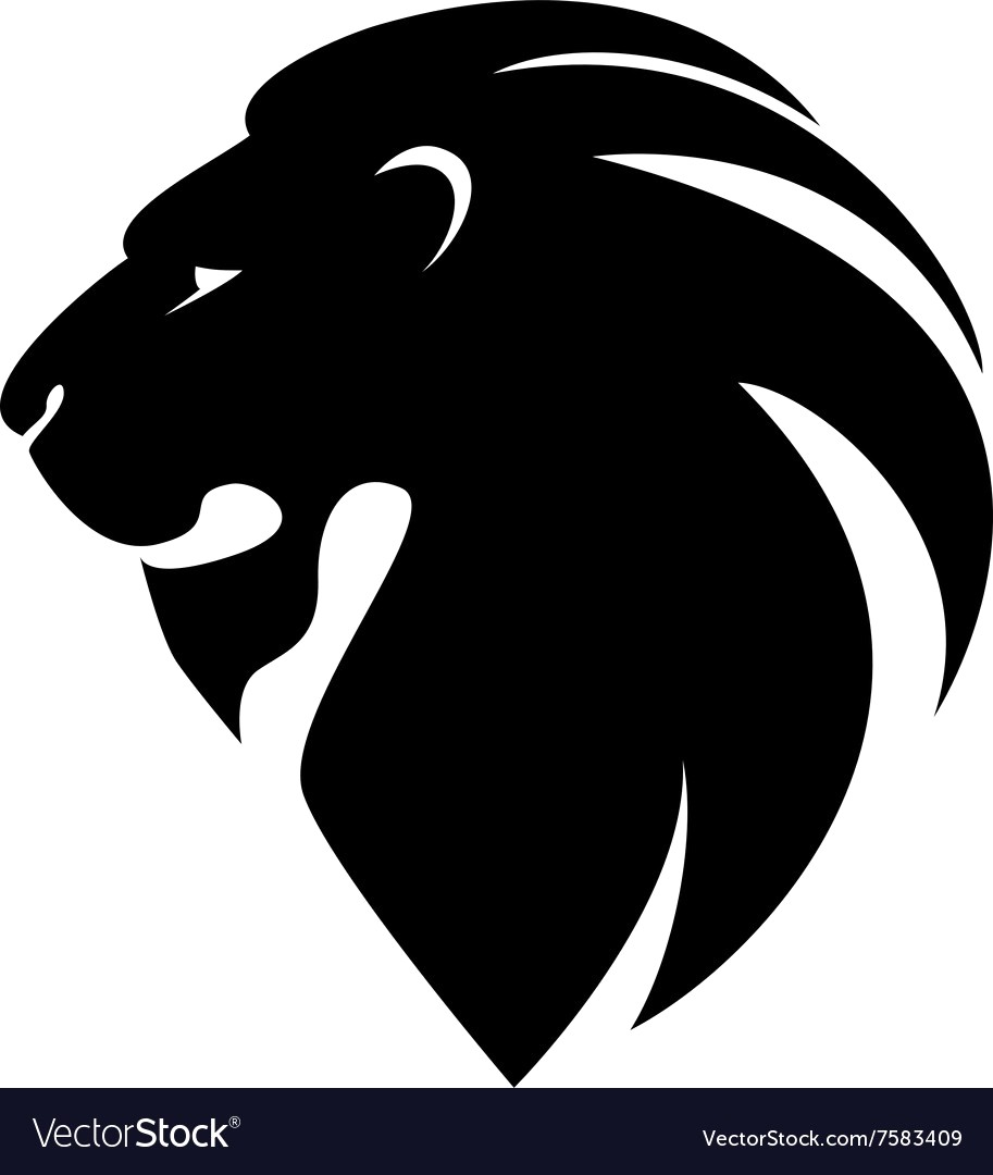 913x1080 Lion Head In Profile Template Logo Vector 7583409 Silhouette