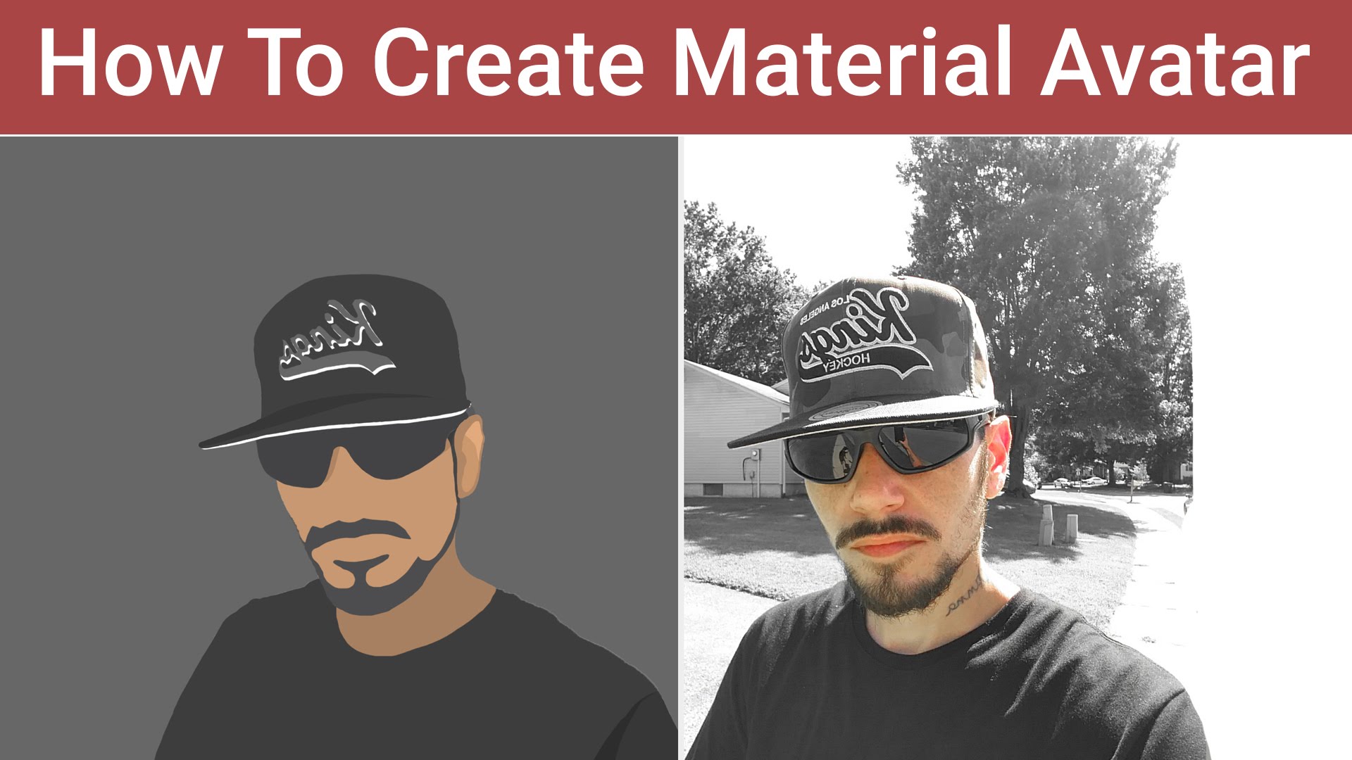 1920x1080 Vector Portrait Profile Image Design