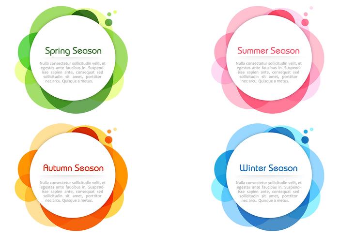 700x490 Seasonal Colors Bubble Banners Psd Vector