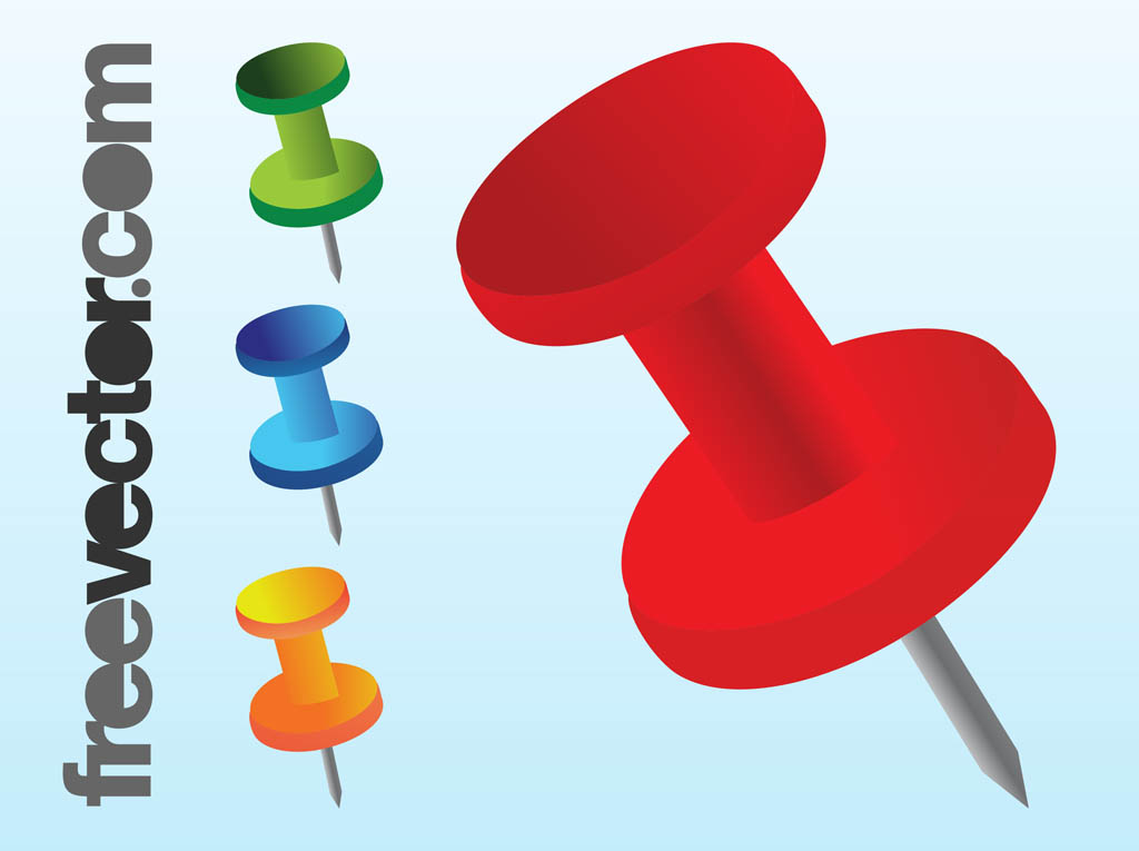 1024x765 Push Pins Set Vector Art Amp Graphics