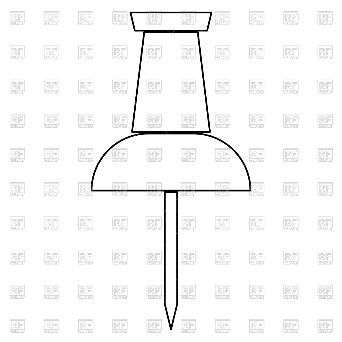 1200x1200 Push Pin Vector Image Vector Artwork Of Objects Serhii435