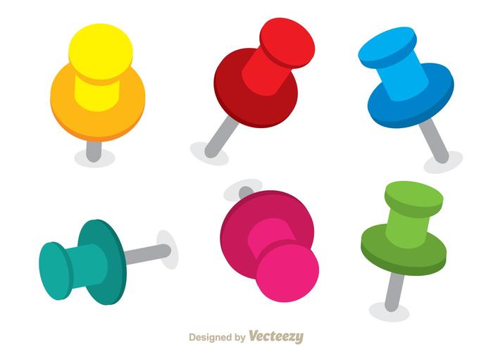 700x490 Colorful Push Pin Vectors