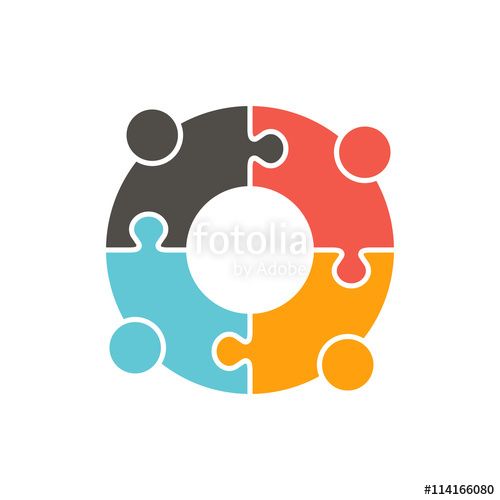 500x500 Download The Royalty Free Vector Teamwork People Puzzle Pieces