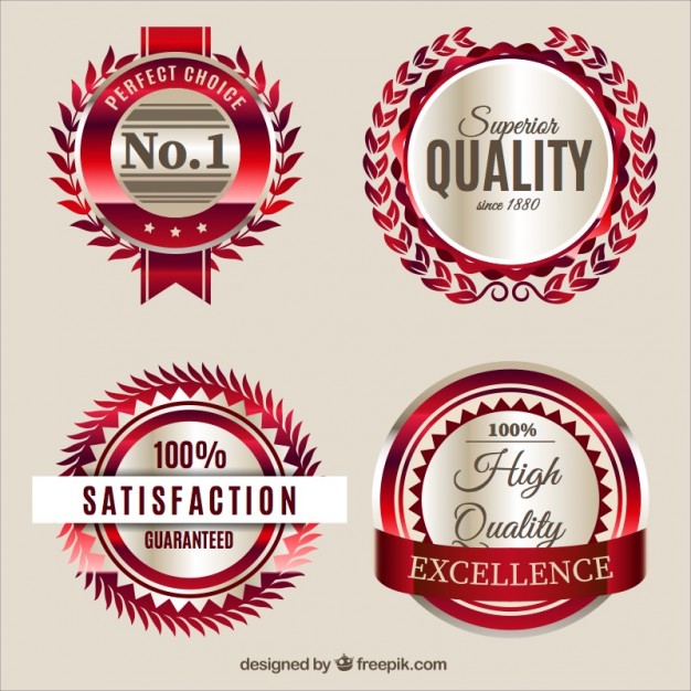 626x626 Vintage Quality Labels Vector Free Download