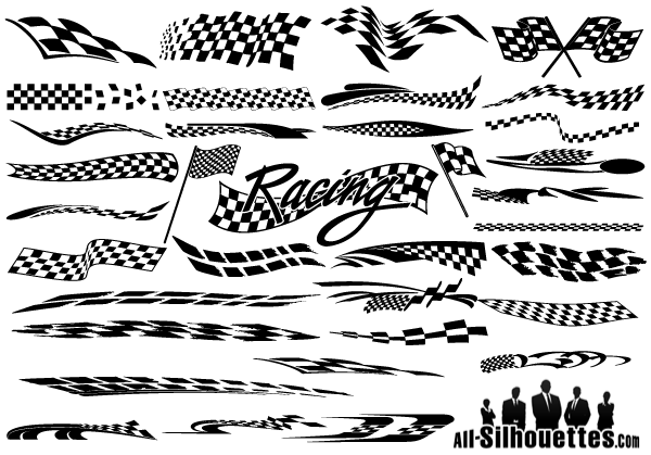 600x419 Free Vector Racing Flags 123freevectors