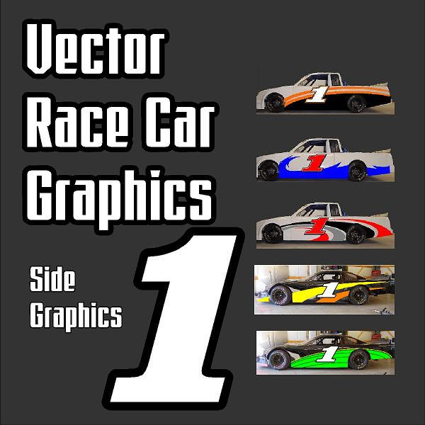 600x600 Vector Race Car Side Graphics Etsy