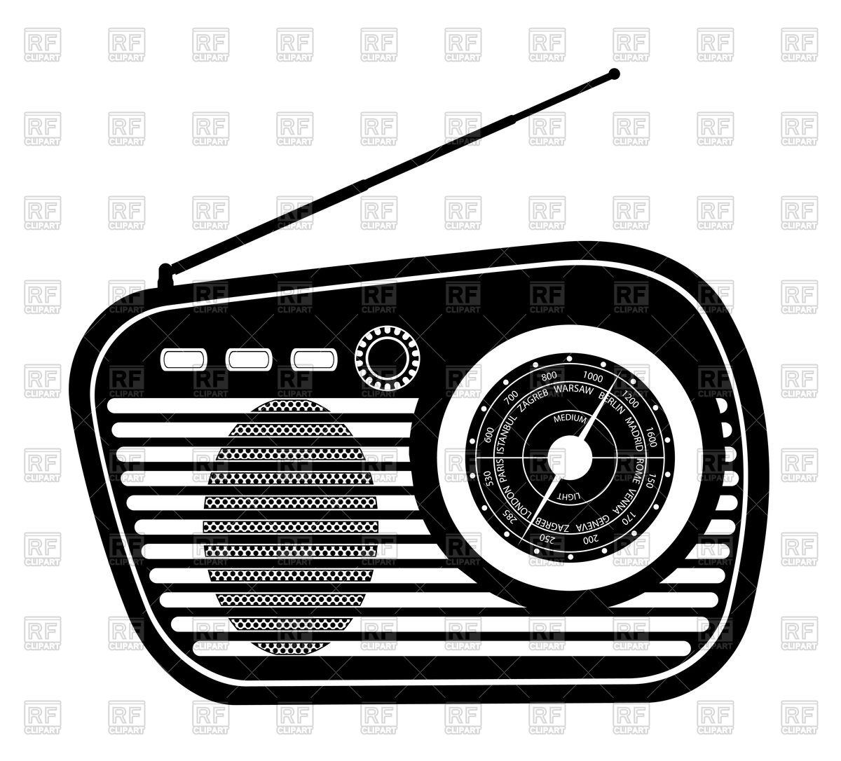 1200x1086 Old Radio Vector Image Vector Artwork Of Signs, Symbols, Maps