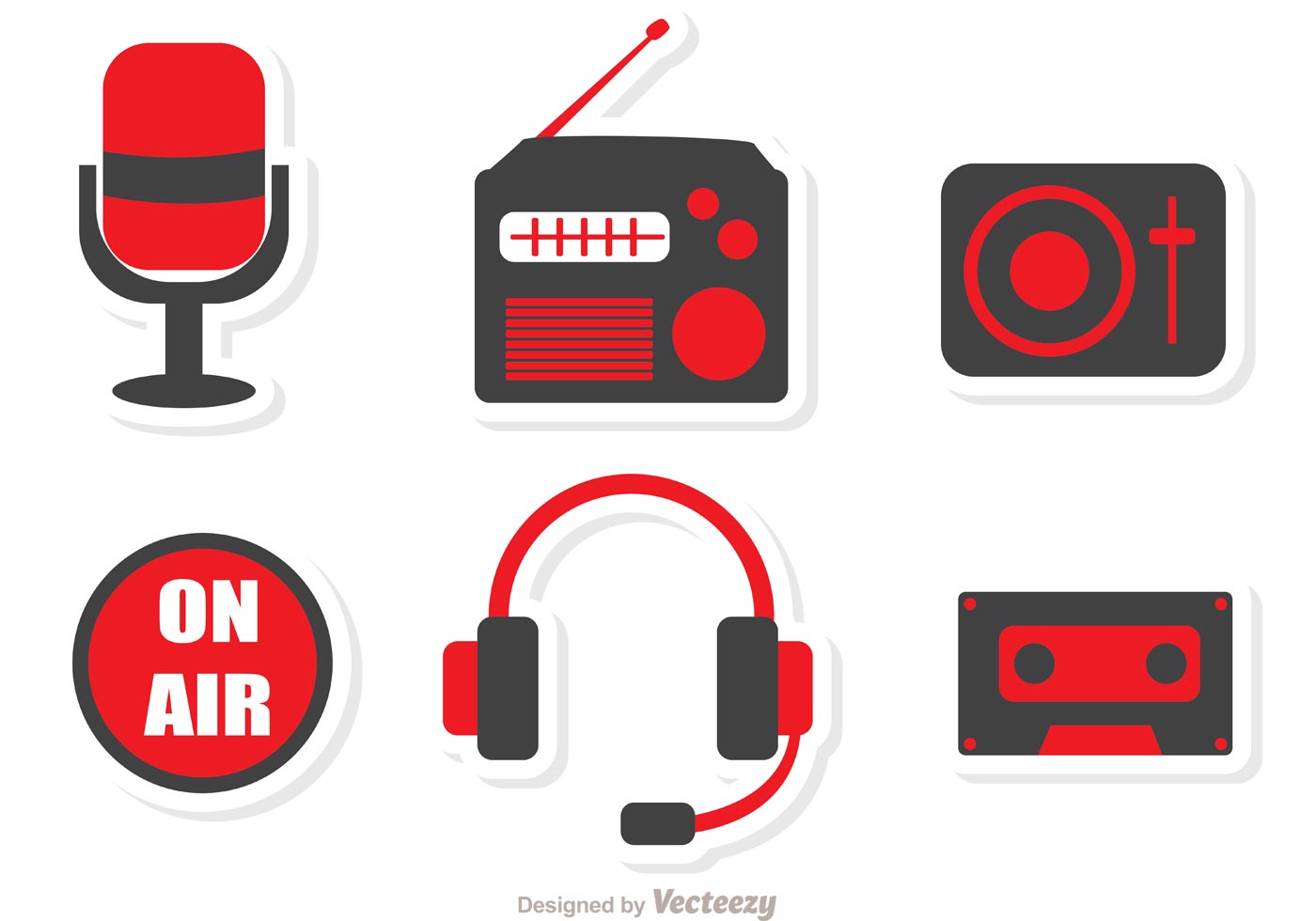 1400x980 Radio Free Vector Art