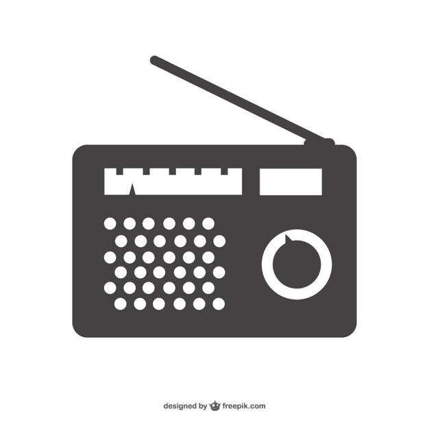 626x626 Radio Device Silhouette Vector Free Download