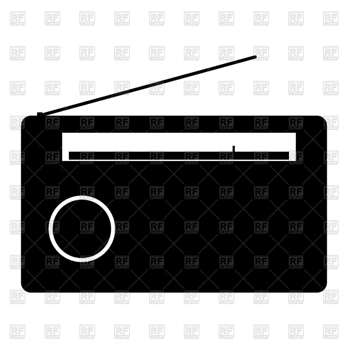 1200x1200 Radio Silhouette Vector Image Vector Artwork Of Objects