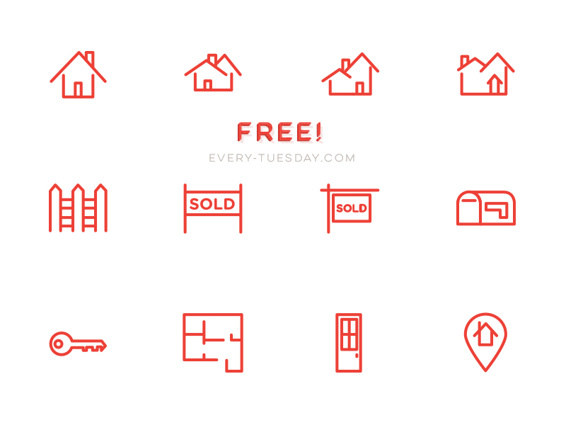 800x600 Free Real Estate Vector Icon Set By Teela Cunningham