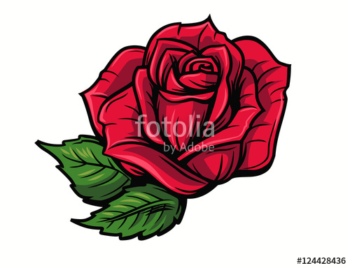 500x384 Red Rose Cartoon Stock Image And Royalty Free Vector Files On