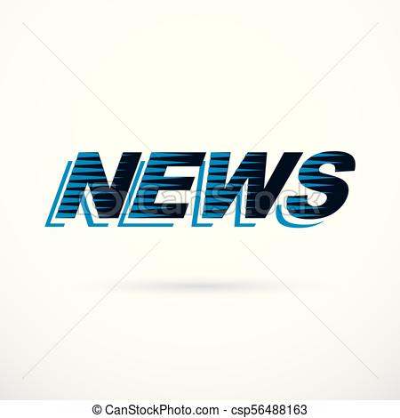 450x470 News Inscription, Vector Illustration. Public Relations Concept.