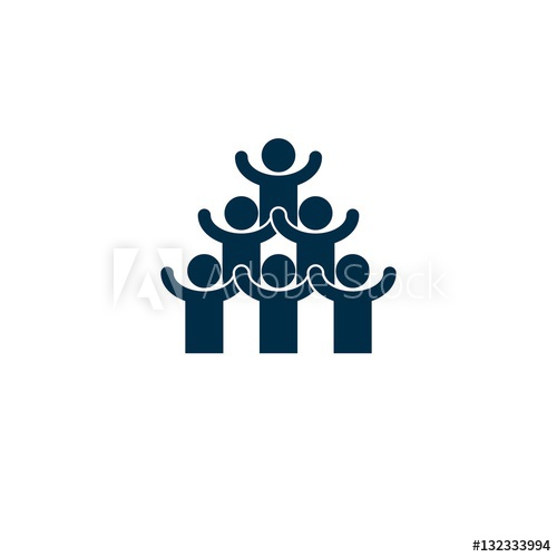 500x500 Social Relations Conceptual Logo, Unique Vector Symbol. Social I