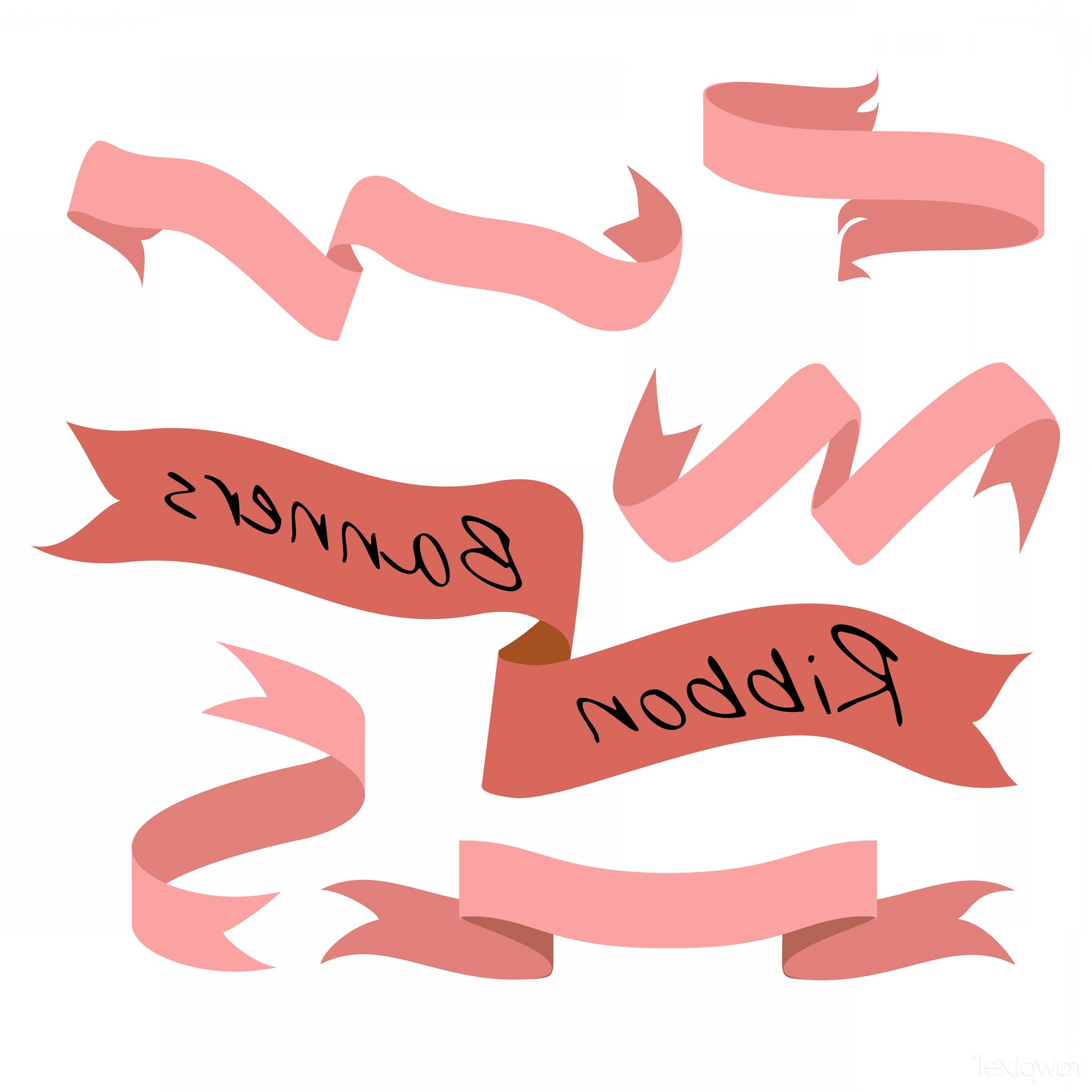 2880x2880 Graphic Emblem Illustration Collection Ornaments Vector Ribbon