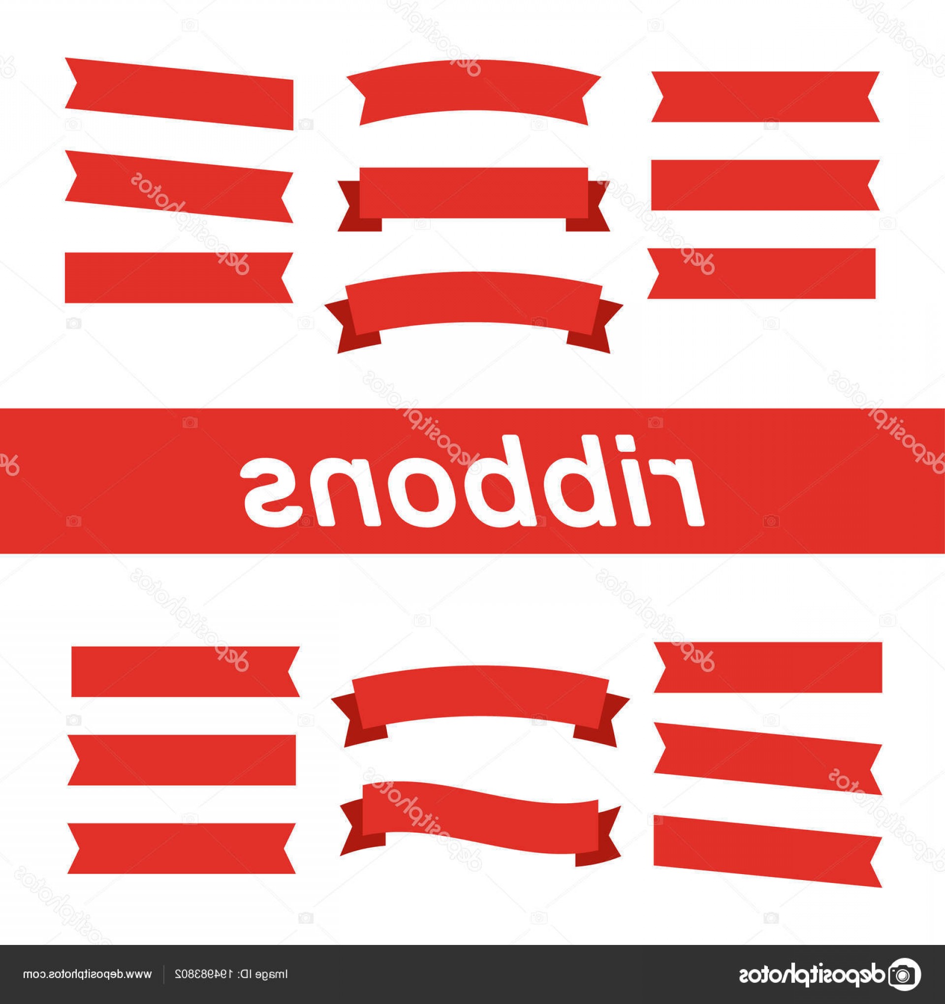 1920x2040 Stock Illustration Flat Vector Ribbons Banners Flat Orangiausa