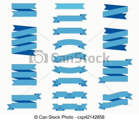 450x388 Vector Banners And Flat Ribbons Isolated On White Background. Flat