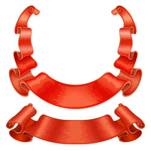 500x500 Classical Styles Ribbons Banners Vector Material 04 Free Download