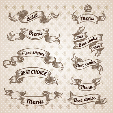 369x368 Free Vector Ribbon Banner Banners And Ribbons Hand Drawn Free