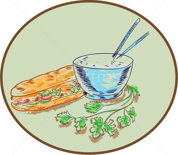 600x523 Rice Bowl Stock Vectors, Illustrations And Cliparts Stockfresh