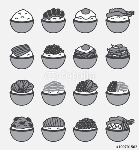 463x500 Download The Royalty Free Vector Donburi ( Japanese Rice Bowl