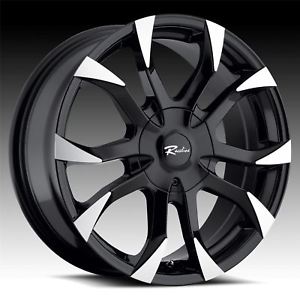 300x300 4 New 17x7 +40 Raceline 198b Vector Black Machine 5x100 5x114.3