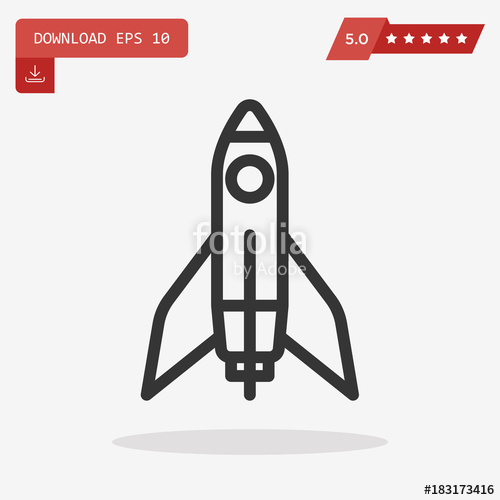 500x500 Rocket Ship Vector Icon Stock Image And Royalty Free Vector Files