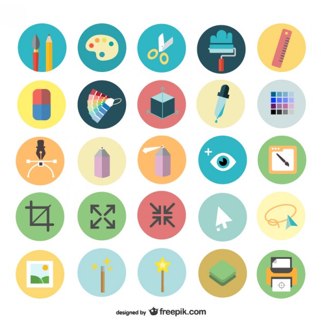 626x626 Art Design Icons Set Vector Free Download
