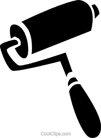 352x480 Paint Roller Royalty Free Vector Clip Art Illustration Vc024934