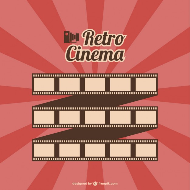 626x626 Film Roll Retro Cinema Poster Vector Free Download